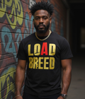 LOAD BREEED Metallic Gold Tee - Black