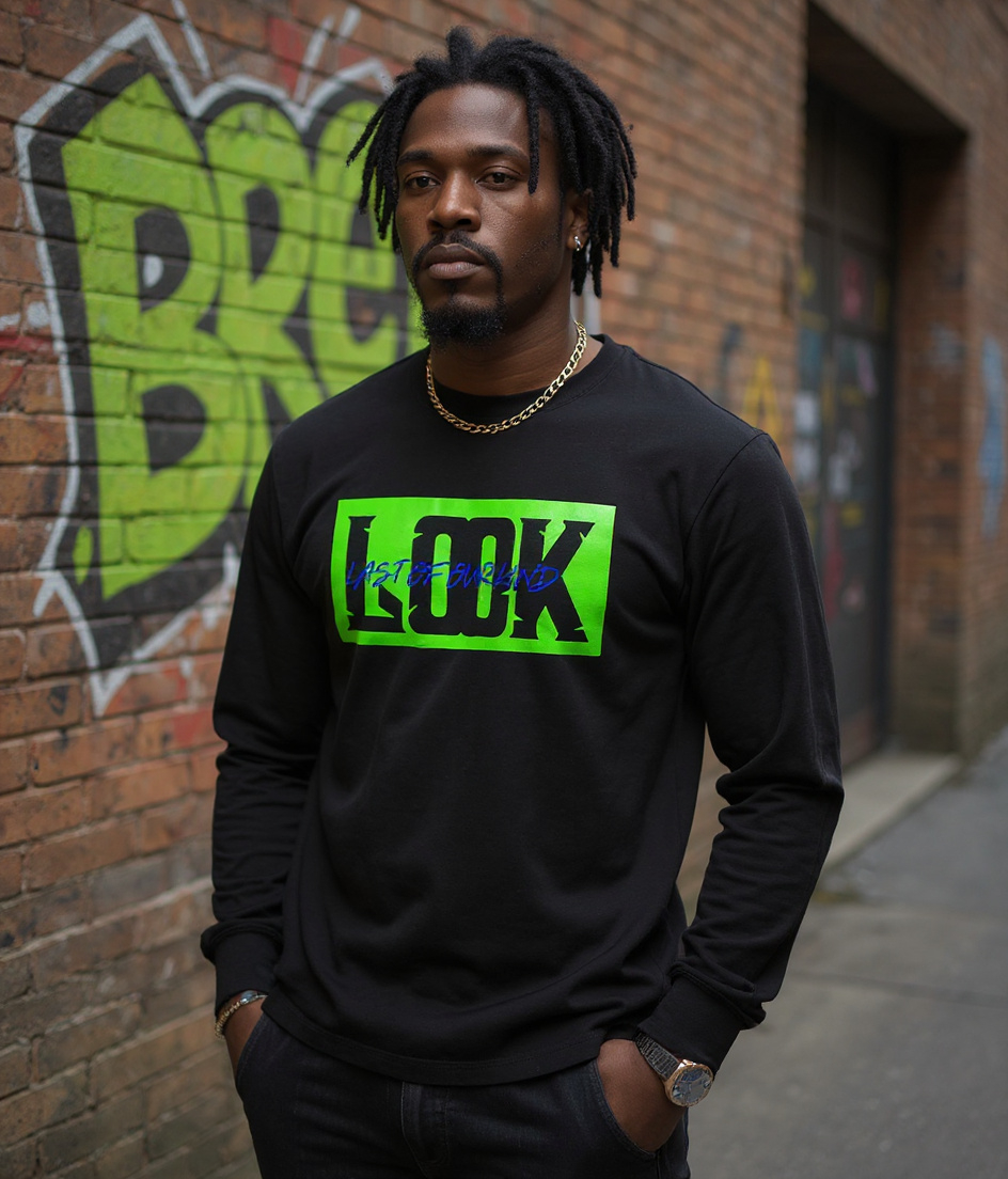 LOOK Signature Long Sleeve Tee - Black