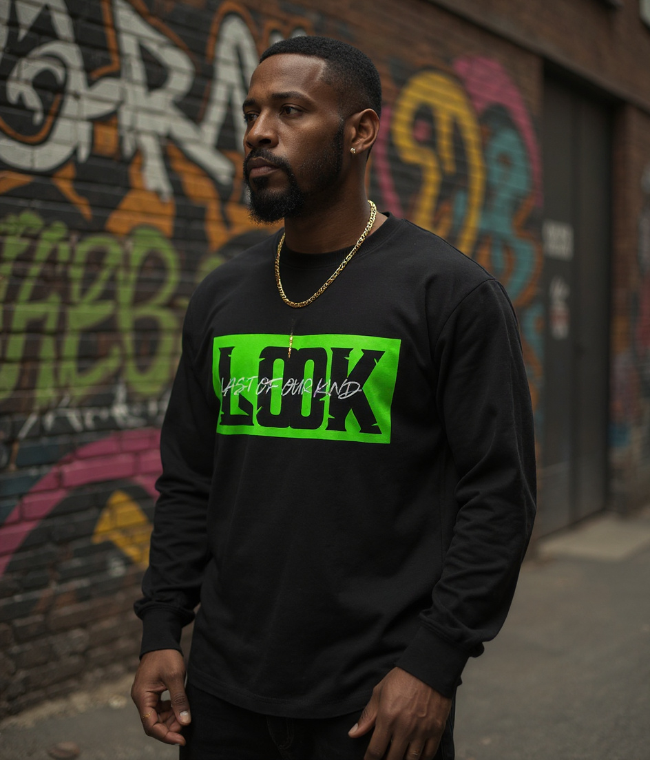 LOOK Signature Long Sleeve Tee - Black