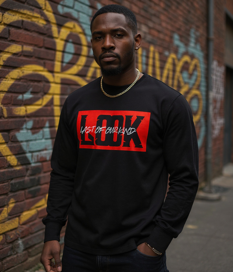 LOOK Signature Long Sleeve Tee - Black