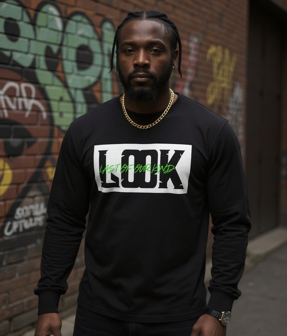 LOOK Signature Long Sleeve Tee - Black