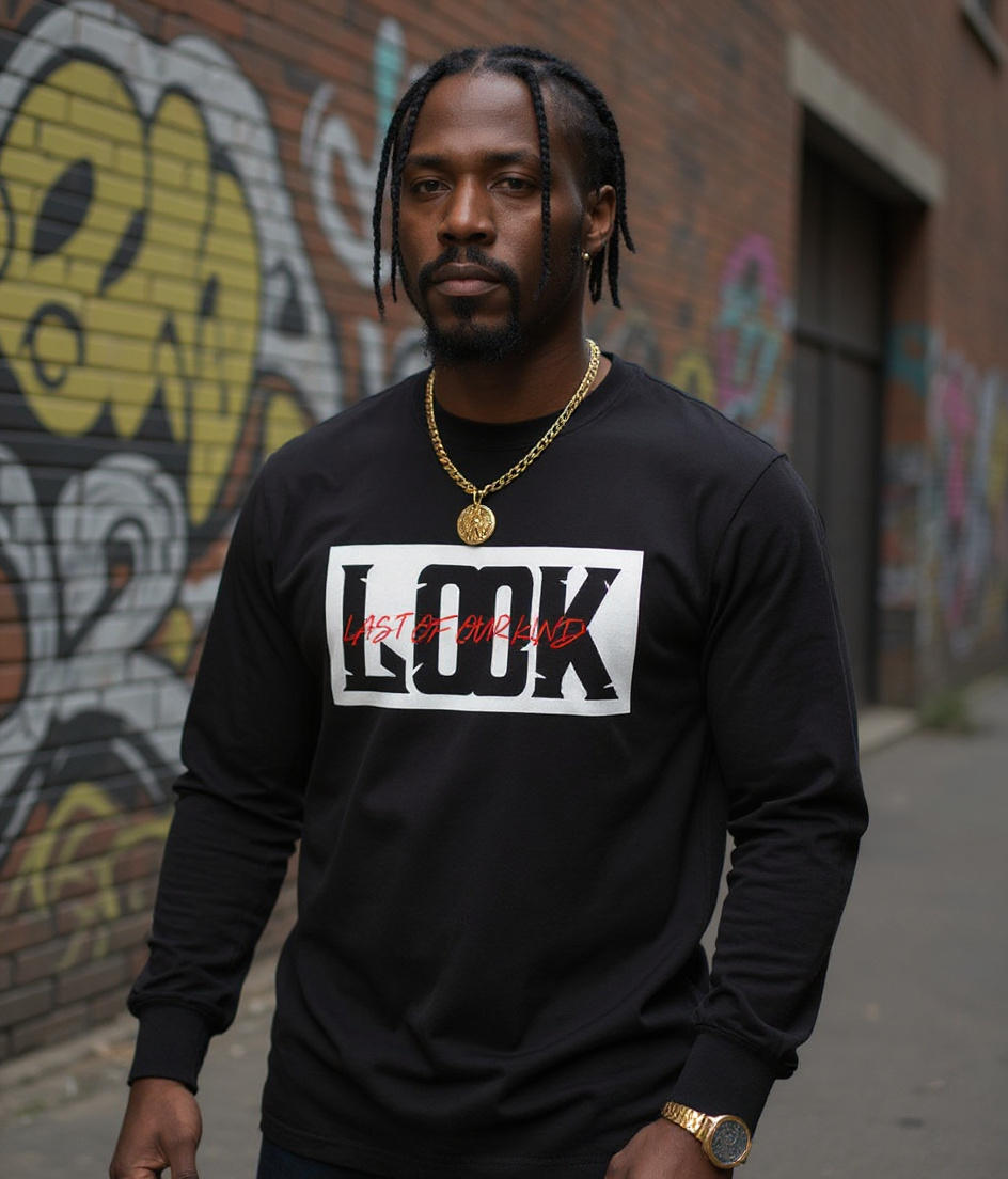 LOOK Signature Long Sleeve Tee - Black