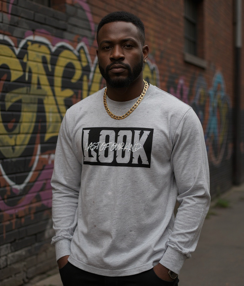 LOOK Signature Long Sleeve Tee - Grey