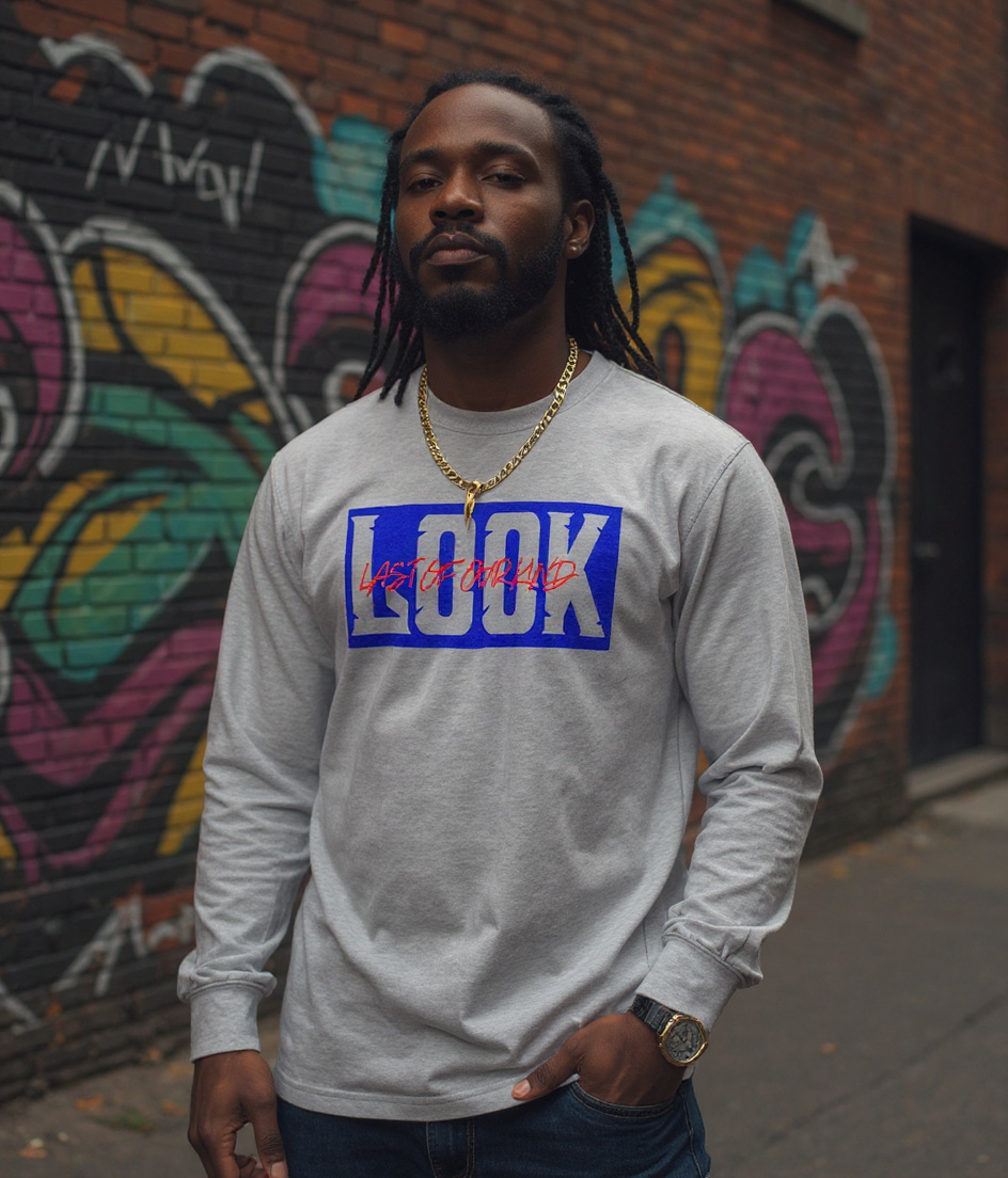 LOOK Signature Long Sleeve Tee - Grey