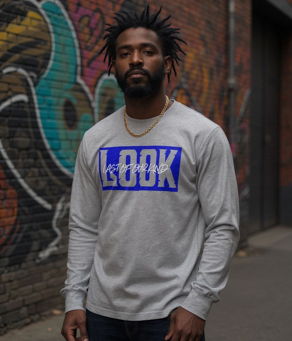 LOOK Signature Long Sleeve Tee - Grey