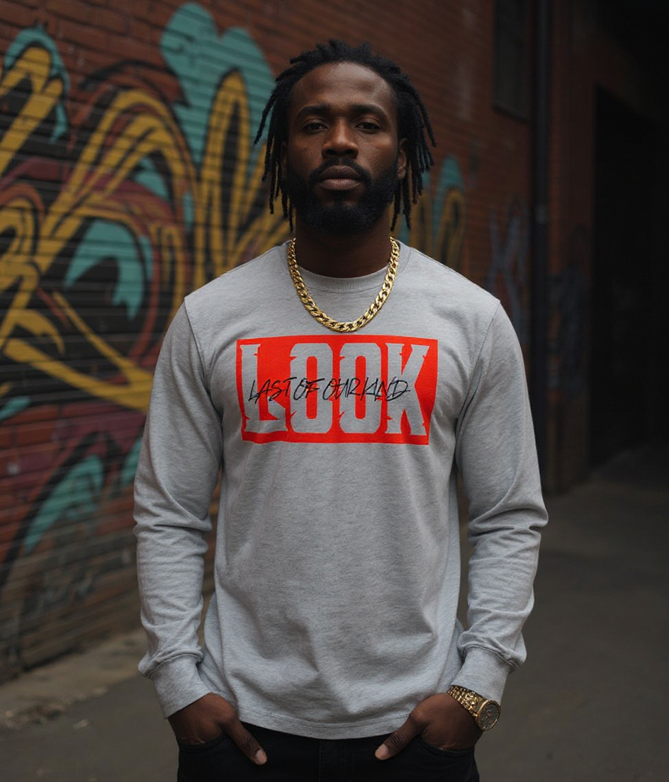 LOOK Signature Long Sleeve Tee - Grey