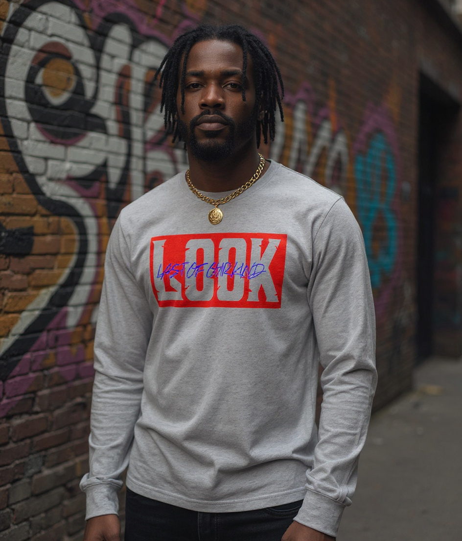 LOOK Signature Long Sleeve Tee - Grey