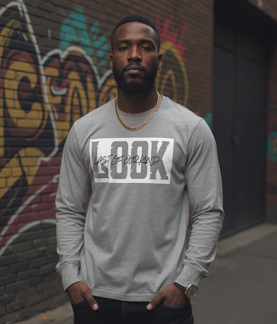 LOOK Signature Long Sleeve Tee - Grey