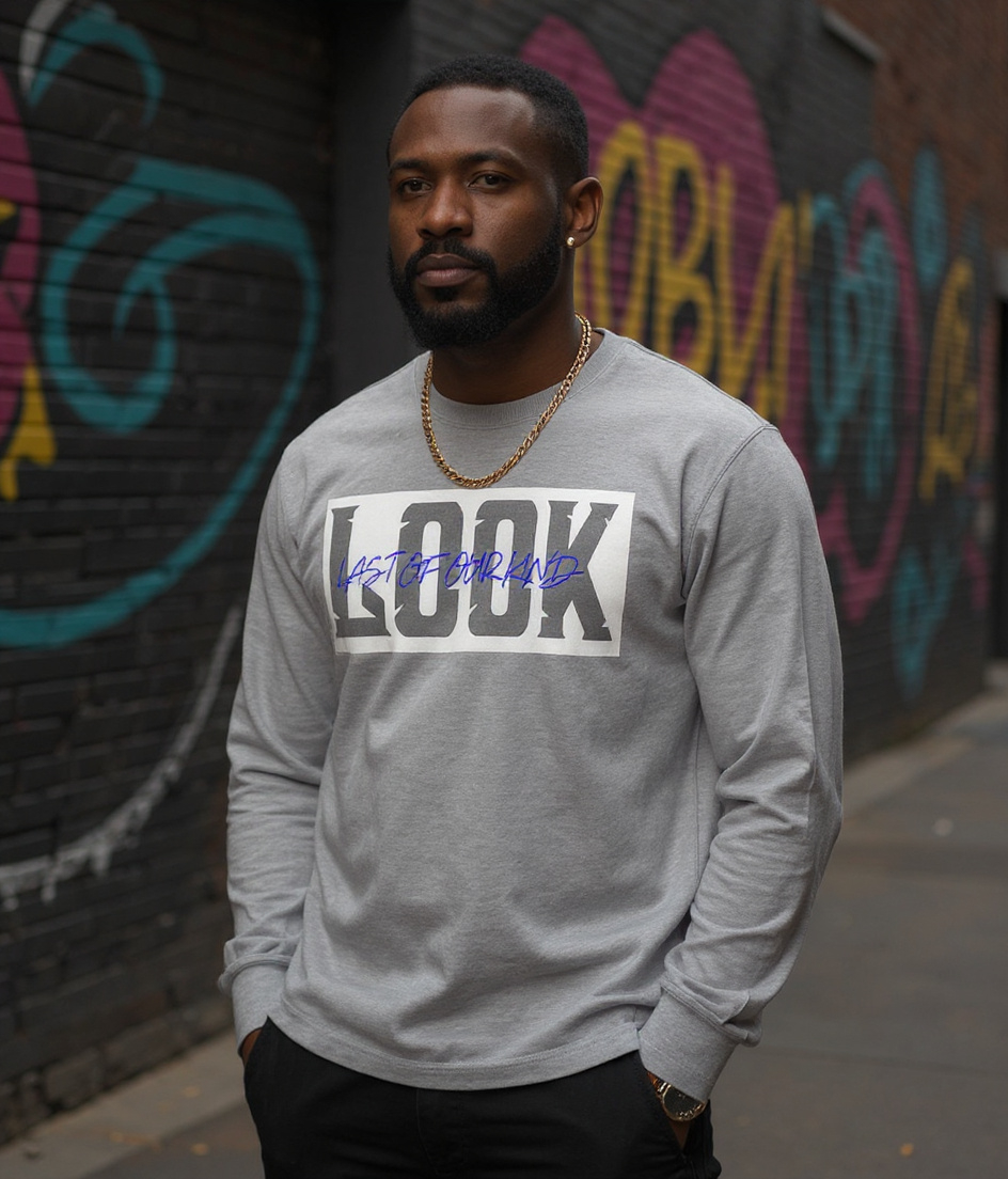 LOOK Signature Long Sleeve Tee - Grey