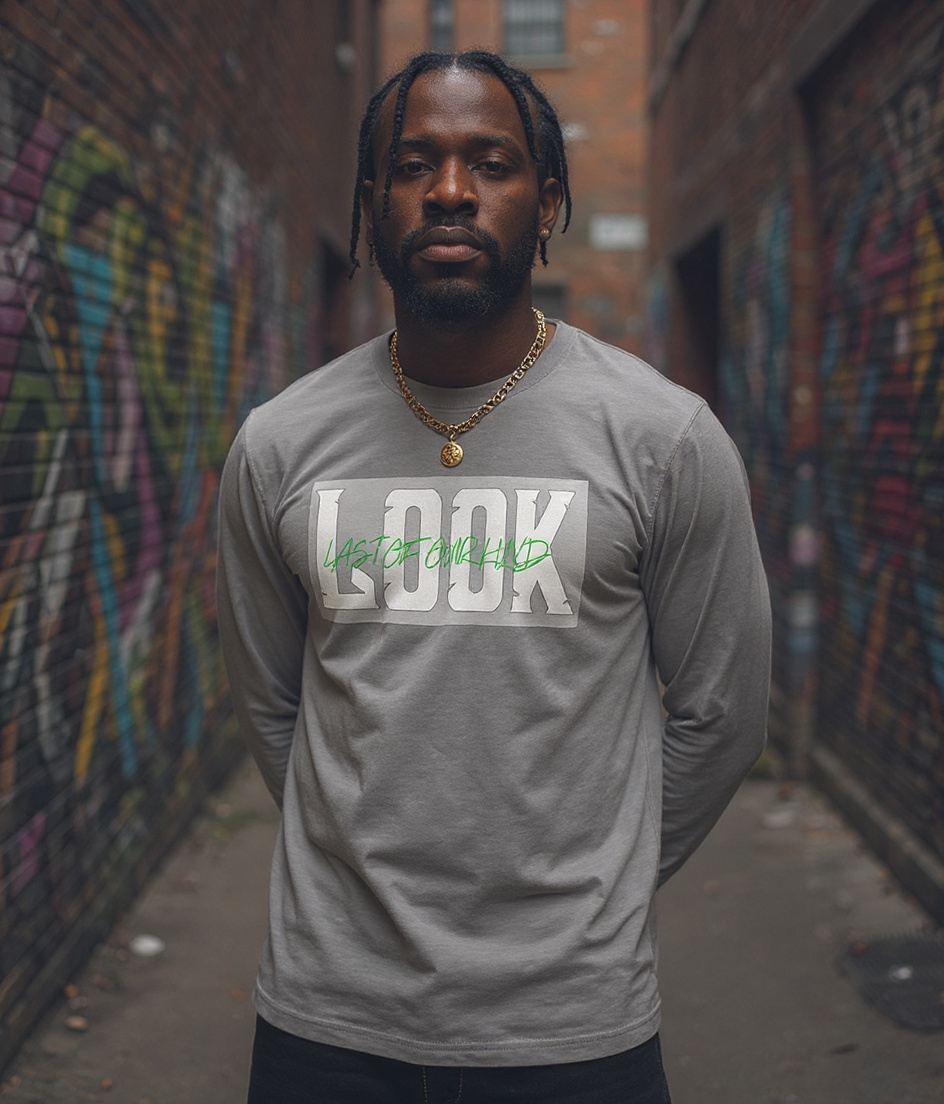 LOOK Signature Long Sleeve Tee - Grey