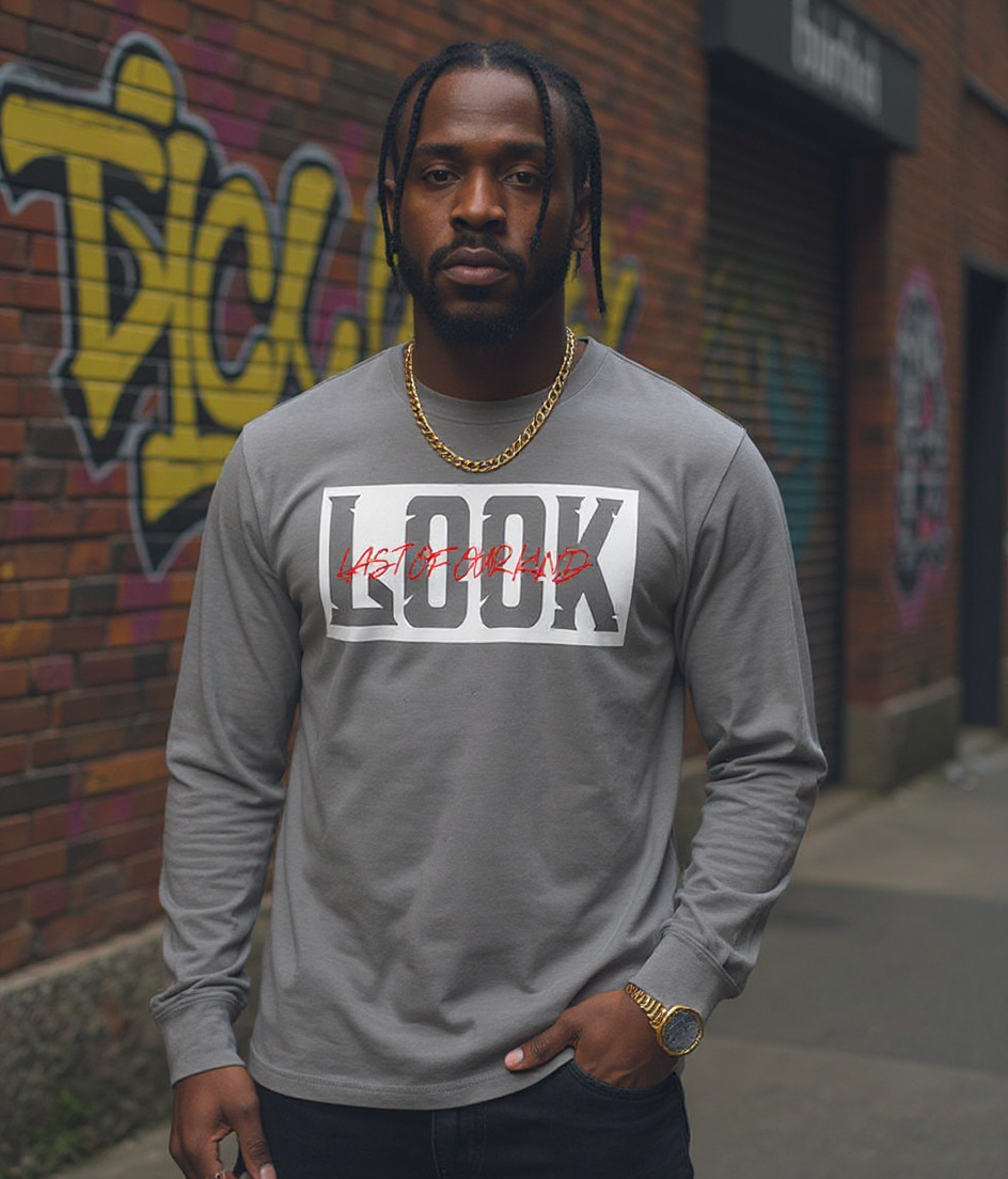 LOOK Signature Long Sleeve Tee - Grey