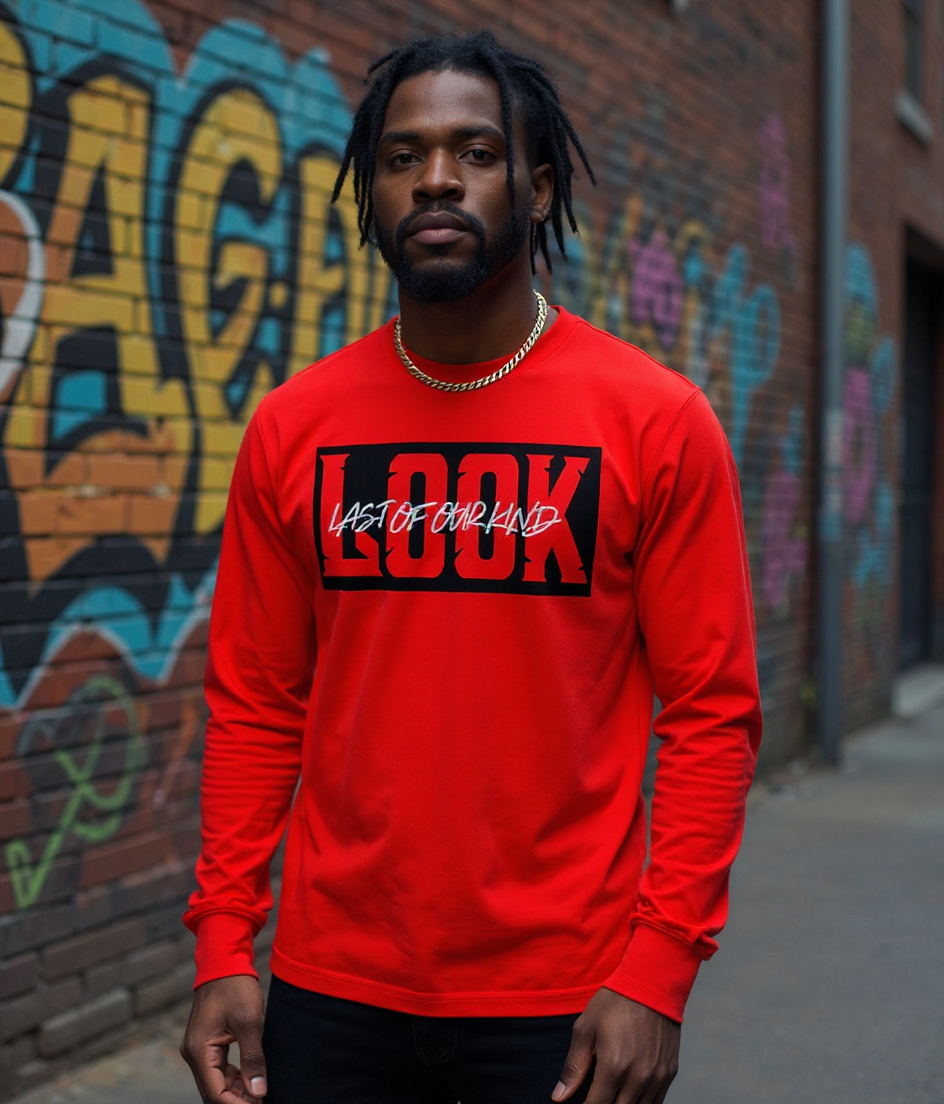 LOOK Signature Long Sleeve Tee – Red