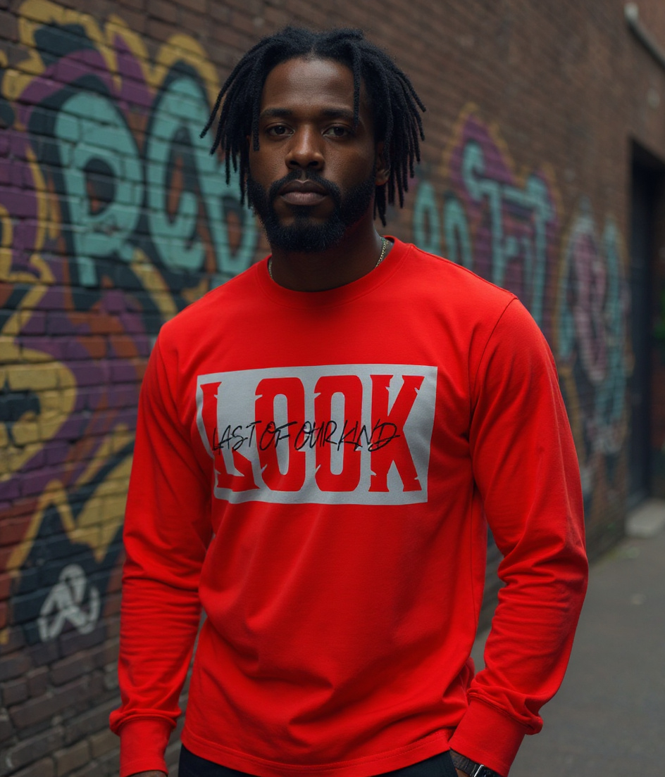 LOOK Signature Long Sleeve Tee – Red