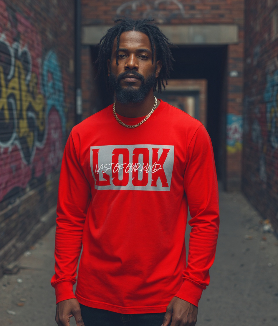 LOOK Signature Long Sleeve Tee – Red