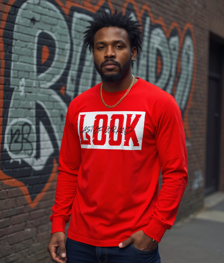 LOOK Signature Long Sleeve Tee – Red