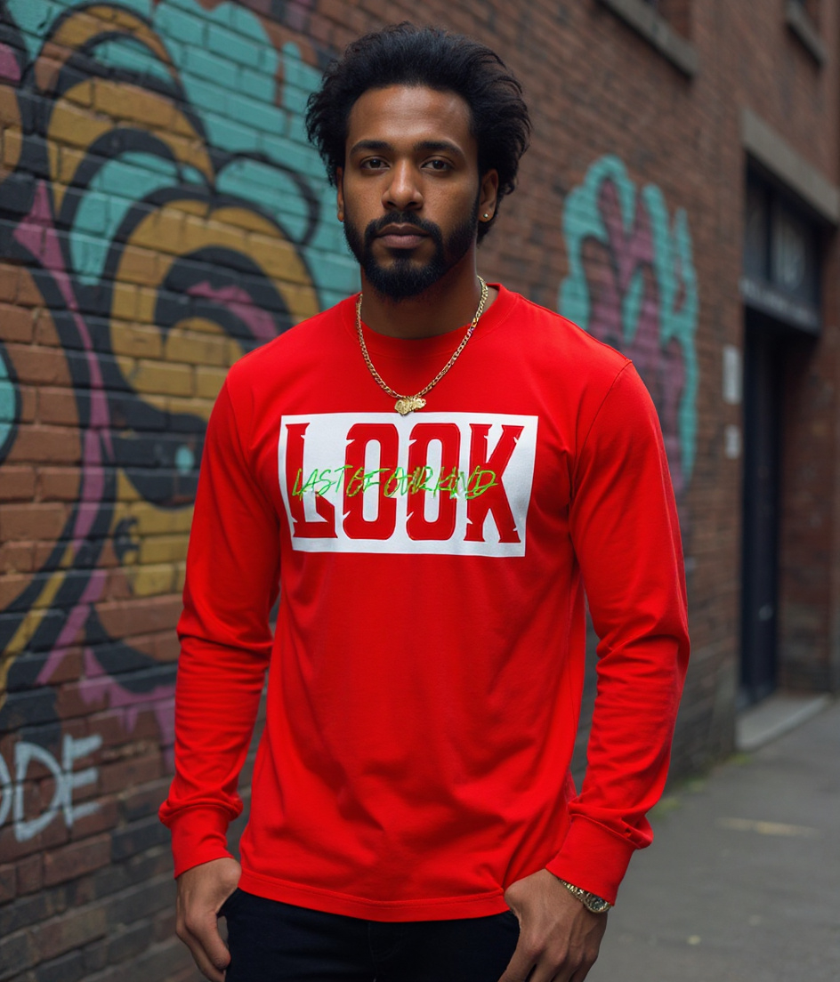 LOOK Signature Long Sleeve Tee – Red
