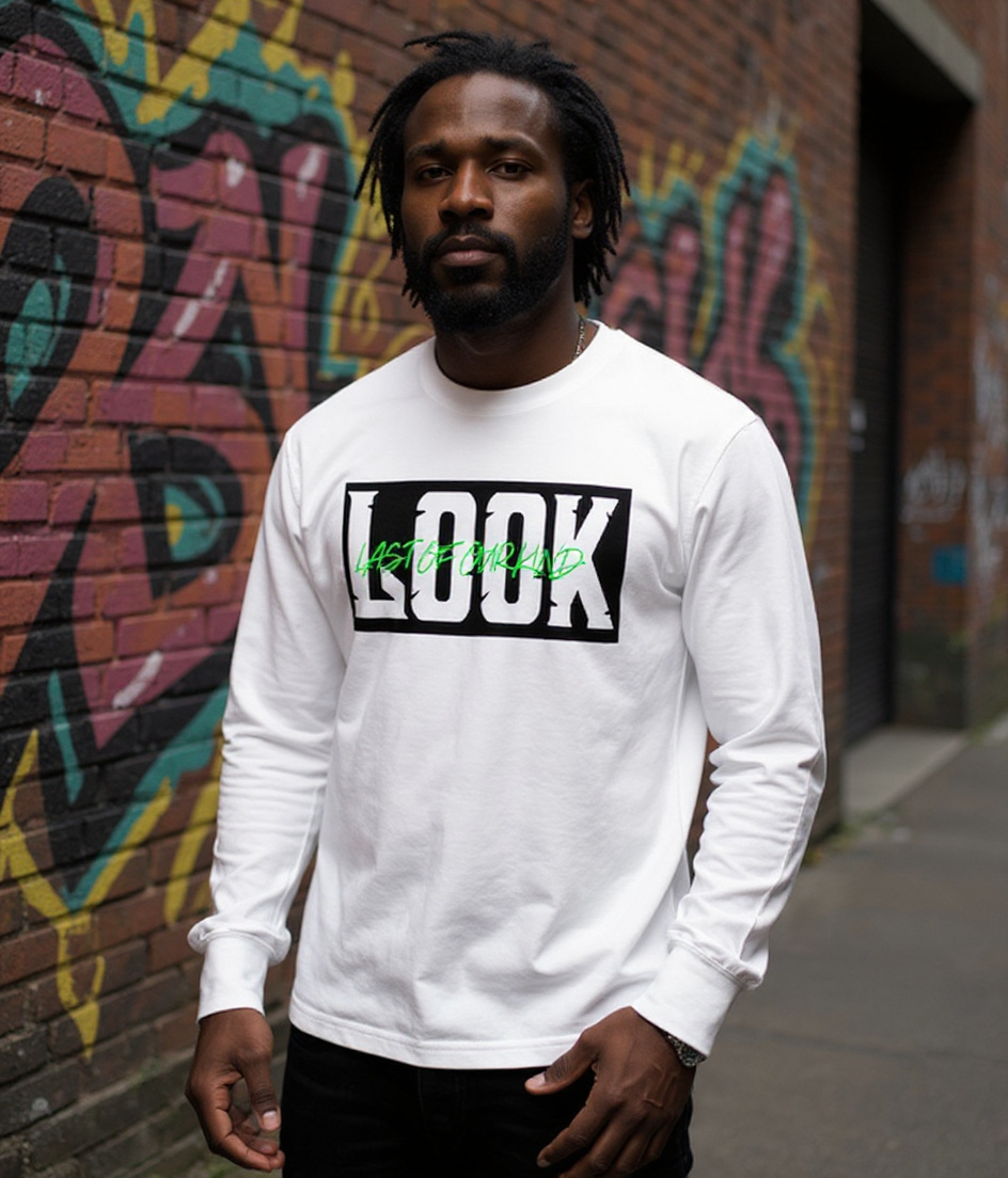 LOOK Signature Long Sleeve Tee - White
