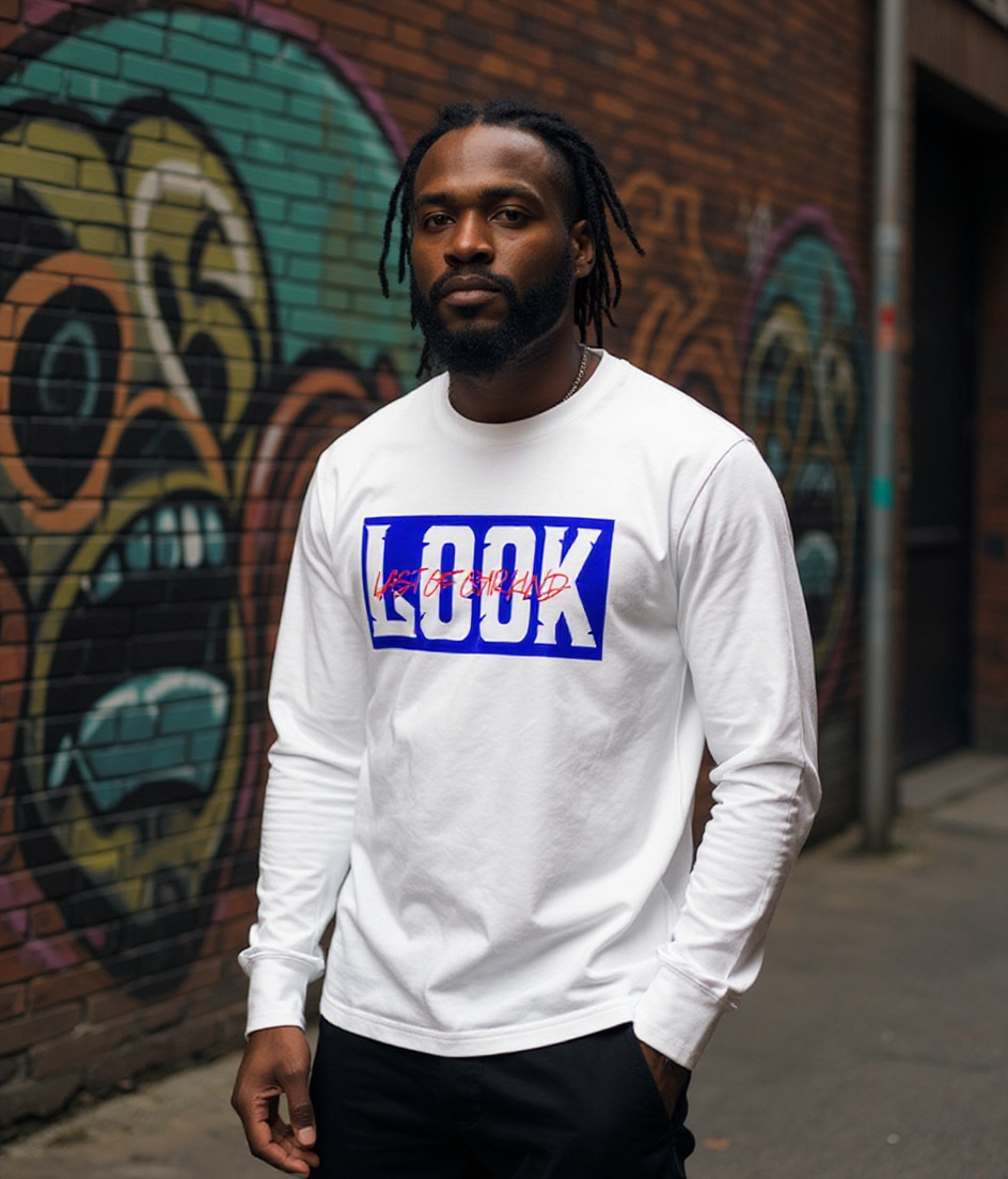 LOOK Signature Long Sleeve Tee - White
