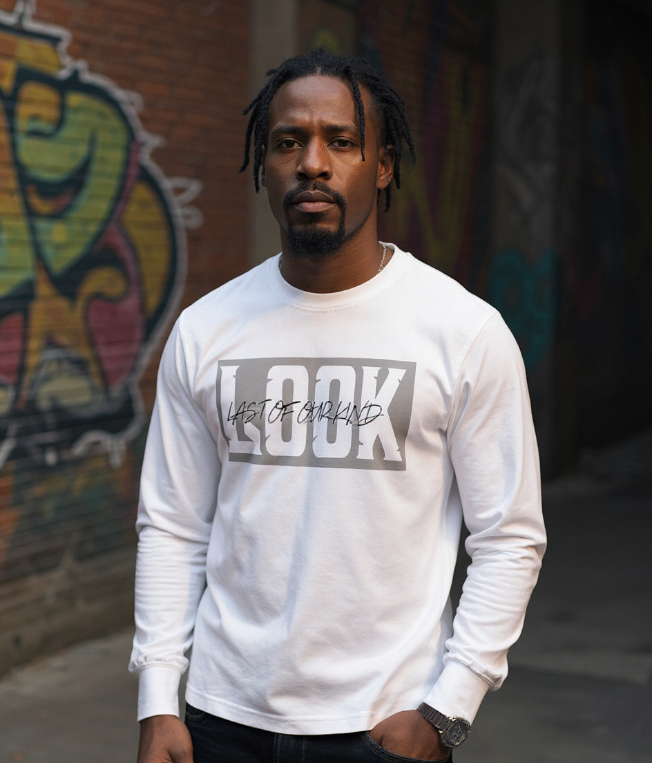 LOOK Signature Long Sleeve Tee - White
