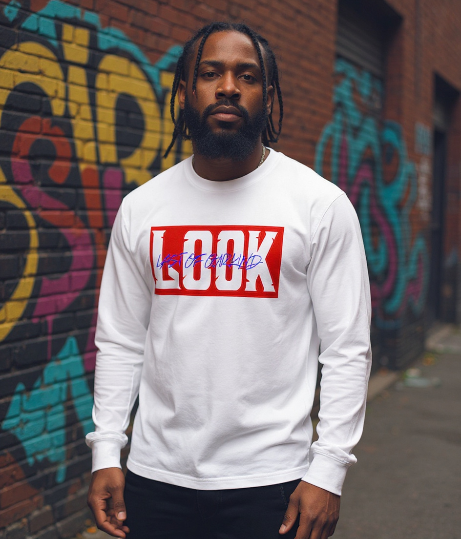 LOOK Signature Long Sleeve Tee - White